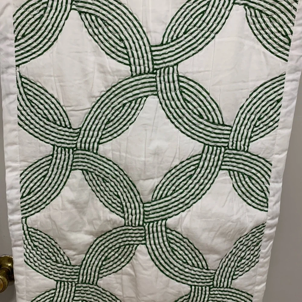 Serena & Lily Green and White Shams